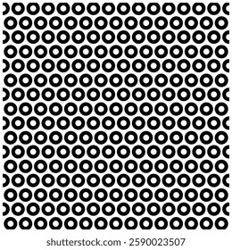 Dots donut patern black and white