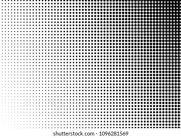 Dots Dotted Halftone Background. Black and White Pattern. Fade Abstract Backdrop. Monochrome Modern Texture. Vector illustration