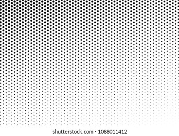 Dots Dotted Halftone Background. Fade Texture. Gradient Distressed Pattern. Pop-art Abstract Backdrop. Vector illustration