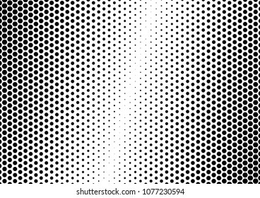 Dots Dotted Halftone Background. Points Overlay. Grunge Pattern. Fade Black and White Texture. Vector illustration