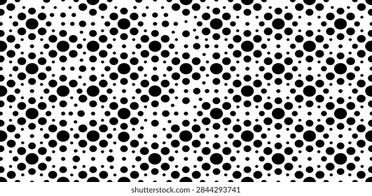 Dots, dotted, polkadots rectangular seamless pattern. Stipple, stippling background. Pointillist, pointillism speckles, freckles repeatable abstract backdrop