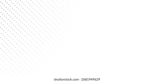 Efecto de puntos en color blanco y negro. Efecto semitono. Punto medio tono. Medio tono blanco negro. Fondo con textura monocromática punteada.