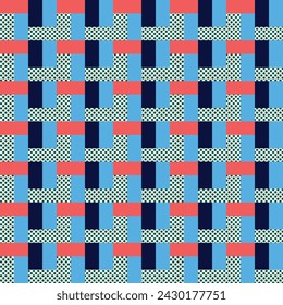 Dots fashion geometric seamless pattern. Endless texture. Vector illustration. 