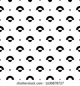 Dots, figures seamless pattern. Geometrical print. Spots, simple shapes background. Ethnic wallpaper. Folk ornament. Tribal backdrop. Vector artwork. Digital paper, textile print, abstract image.