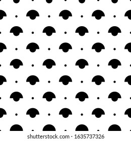 Dots, figures seamless pattern. Geometrical print. Spots, simple shapes ornament. Ethnic wallpaper. Folk background. Tribal backdrop. Vector artwork. Digital paper, textile print, abstract image