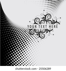 dots with flowers - business vector background