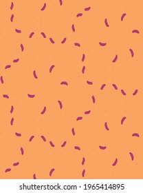 Dots forming flower on brown background
