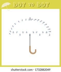 Dots to dots game with numbers, Connect the dots picture puzzle and coloring page, fun activity pages for preschool and kindergarten