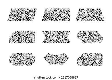 Dots of geometric shapes collection 6