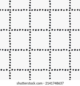 Dots go in lines, and make square shapes.