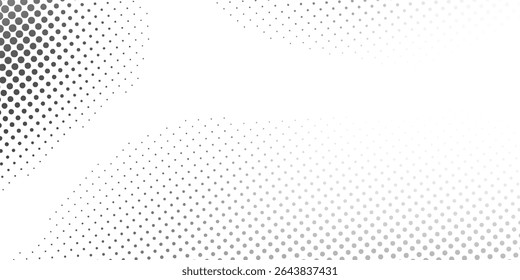 Dots gradient background. Faded grit noise texture. White and black sand wallpaper. Retro pixelated backdrop. modern simple good art