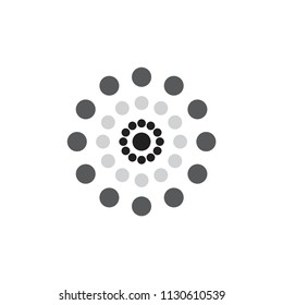 dots gradient eye symbol logo vector