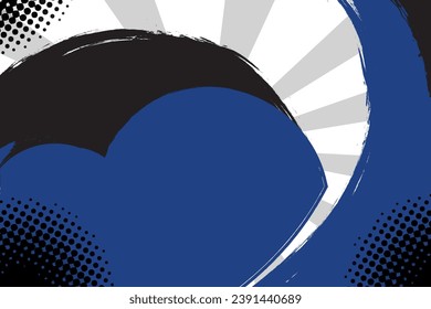 Dots halftone black color pattern. flat grunge texture background. Dots pop art comics sport style vector illustration. light beam shape with grey colors.cloud blue shape.