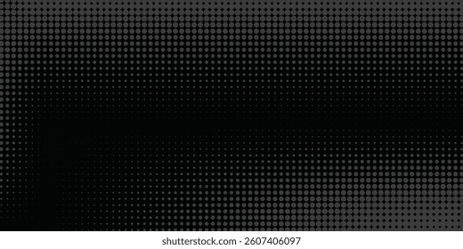 Dots halftone black color pattern gradient texture with technology digital background. Dots pop art comics