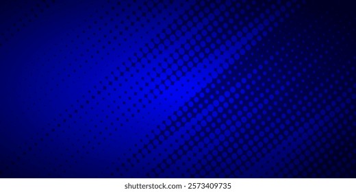 Dots halftone black and dark blue color pattern gradient grunge texture background. Dots pop art sport style vector illustration.
