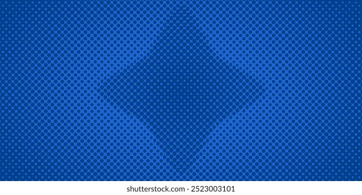 Dots Halftone Blue Color Gradient with Star Pattern