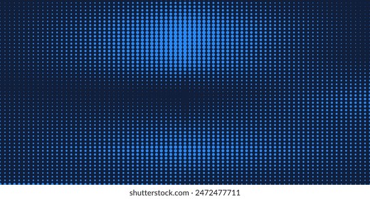 Dots halftone blue color pattern gradient texture with technology digital background. Dots pop art comics with nature graphic design.