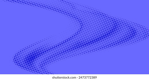 Dots halftone blue color pattern gradient texture with technology digital background. Dots pop art comics with summer background.