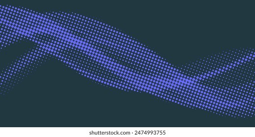 Dots halftone blue color pattern gradient texture with technology digital background. Dots pop art comics with summer background.