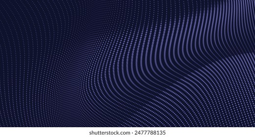 Textura de degradado de patrón de color azul de semitono de puntos con fondo digital de tecnología. Cómics de arte pop con fondo de verano.