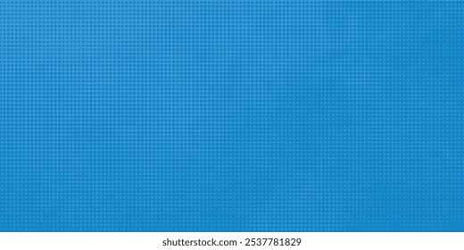 Textura de gradiente de patrón de color azul semitono de puntos con tecnología de fondo digital. Cómics de arte pop de puntos con fondo de verano.