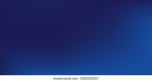 Dots halftone blue color pattern gradient texture with technology digital background. Dots pop art comics with cool background.