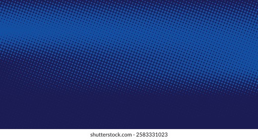 Dots halftone blue color pattern gradient texture with technology digital background. Dots pop art comics with cool background.