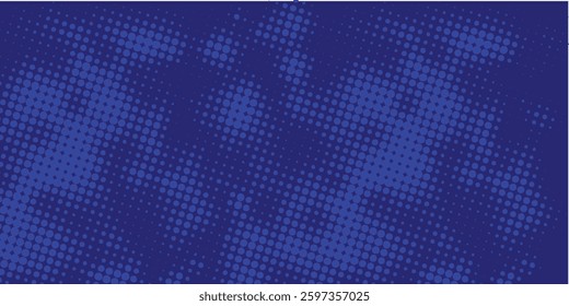 Dots halftone blue color pattern gradient texture with technology digital background. Dots pop art comics  dot