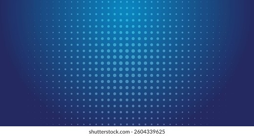 Dots halftone blue color pattern gradient texture with technology digital background. Dots pop art comics with summer background.

