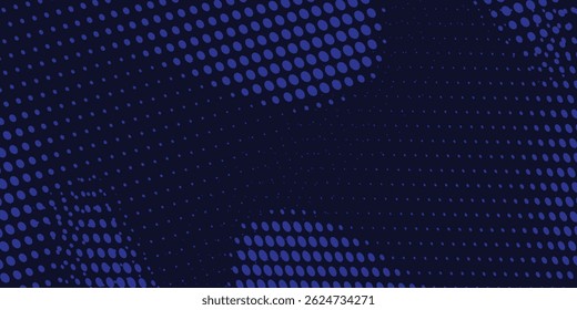 Fondo de textura grunge de gradiente de patrón de color azul de semitono de puntos. Ilustración vectorial de estilo deportivo de cómics de arte pop de puntos