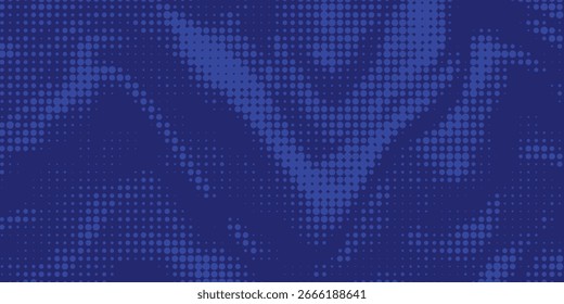 Textura de gradiente de patrón de color azul semitono de puntos con tecnología de fondo digital. Cómics de arte pop de puntos con fondo de verano.