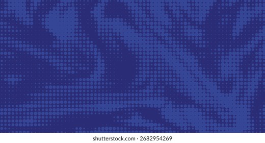 Textura de gradiente de patrón de color azul semitono de puntos con tecnología de fondo digital. Cómics de arte pop de puntos con fondo de verano.
