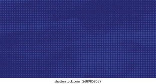 Textura de gradiente de patrón de color azul semitono de puntos con tecnología de fondo digital. Cómics de arte pop de puntos con fondo de verano.