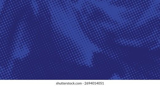 Textura de gradiente de patrón de color azul semitono de puntos con tecnología de fondo digital. Cómics de arte pop de puntos con fondo de verano.