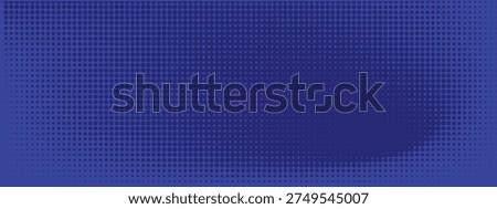 Dots halftone blue color pattern gradient texture with technology digital background. Dots pop art comics with summer background.