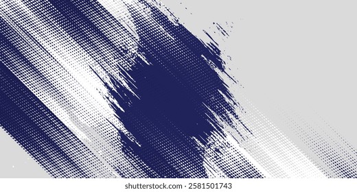 Dots halftone blue and dark blue color pattern gradient grunge texture background. Dots pop art sport style vector illustration. Vector grunge halftone abstract.Dots texture background