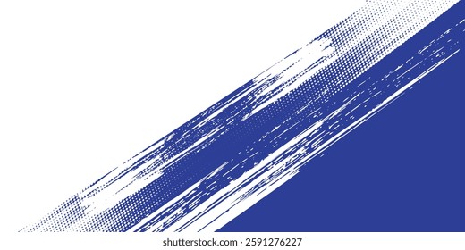Dots halftone blue and dark blue color pattern gradient grunge texture background. Dots pop art sport style vector illustration. Vector grunge halftone abstract.Dots texture background.