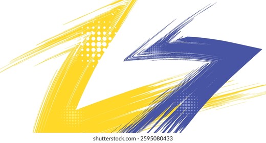 Dots halftone blue and dark blue color pattern gradient grunge texture background. Dots pop art 
