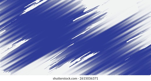 Dots halftone blue and dark blue color pattern gradient grunge texture background. Dots pop art sport style halfton vector illustration. Vector grunge  abstract. Dots texture modern background.