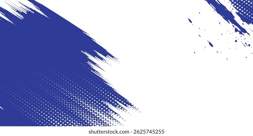 Dots halftone blue and dark blue color pattern gradient grunge texture background. Dots pop art sport style vector illustration. Vector grunge halftone abstract.Dots texture background.