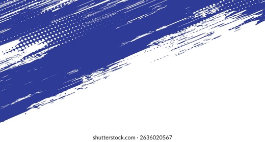 Punkte Halbton blau und dunkelblaue Farbmuster Farbverlauf Grunge Textur Hintergrund. Dots Pop Art Sport Stil Vektorgrafik. 10 EPS