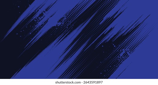 Dots halftone blue and dark blue color pattern gradient grunge texture background. Dots pop art sport style vector illustration. Vector grunge halftone abstract.Dots texture background.
