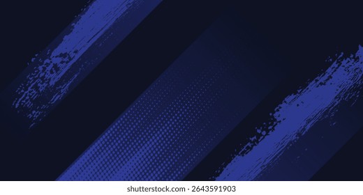 Punkte Halbton blau und dunkelblaue Farbmuster Farbverlauf Grunge Textur Hintergrund. Dots Pop Art Sport Stil Vektorgrafik. Vektor farbige Halbton abstrakt.Punkte Textur Hintergrund.