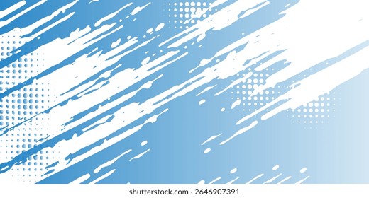 Punkte Halbton blau und dunkelblaue Farbmuster Farbverlauf Grunge Textur Hintergrund. Dots Pop Art Sport Stil Vektorgrafik. Vektor farbige Halbton abstrakt.Punkte Textur Hintergrund.