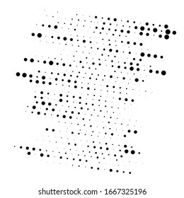 Punkte, Halbtonelement. Falten, klebt geometrisches Muster. Halftone, Polka-Punkte, Siebtonmuster, Design-Element