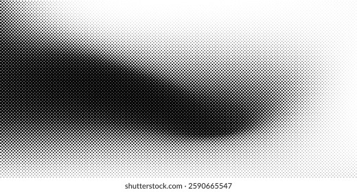 Dots halftone gradient or retro dotwork pattern background. Abstract vector halftone pattern background with monochrome color gradation texture