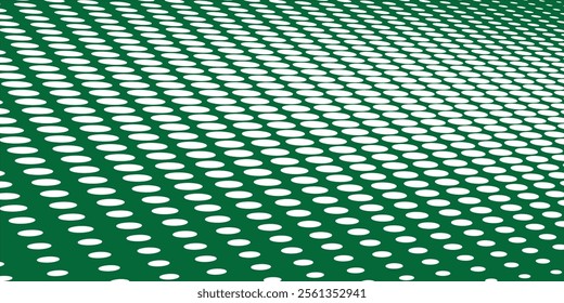 Dots halftone green background white color pattern gradient texture with technology digital background. Dots pop art comics with nature graphic design.