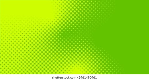 Dots halftone green color pattern gradient texture with technology digital background. Dots pop art comics with nature graphic design.