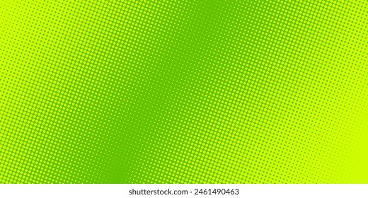 Dots halftone green color pattern gradient texture with technology digital background. Dots pop art comics with nature graphic design.