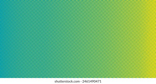 Dots halftone green color pattern gradient texture with technology digital background. Dots pop art comics with nature graphic design.